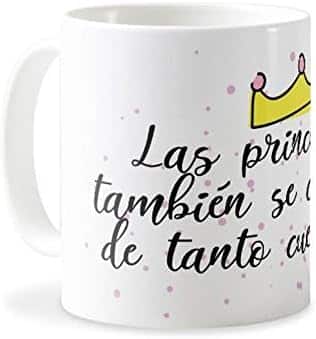 tazas de café originales Las princesas de cansan de los cuentos